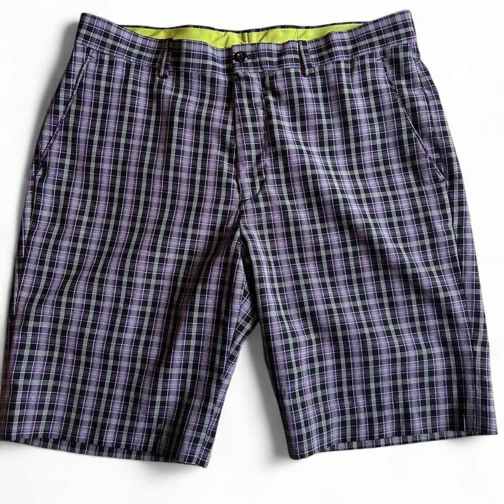 Louis Raphael Golf Shorts - Size 34 - Plaid Perfection